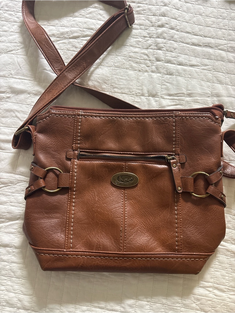 b.o.c. Brown Crossbody Bag - Classic Everyday Shoulder Bag Born Concept